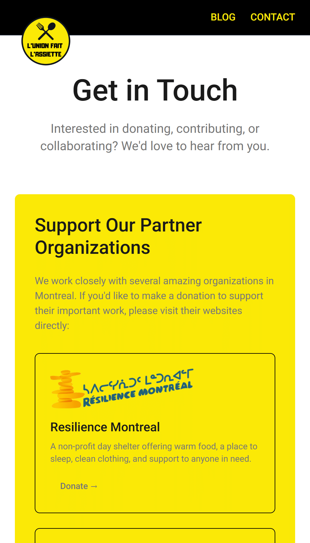 L'union fait l'assiette​